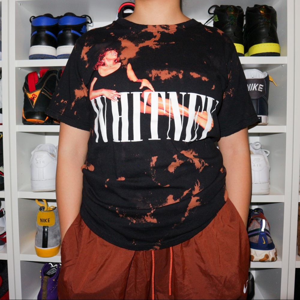 Unisex Hand-Dyed & Distressed Whitney Houston T